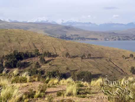 Cordillera Real over Lake Titicaca, Bolivia