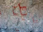 Detail of the rock paintings at Cala Cala, Oruro, Bolivia, Oruro, Bolivia