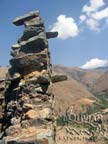 Incallajta (in quechua - Inka llaqta, meaning inca city)  Inca ruins, lateral supports for roof fixtures, Cochabamba, Bolivia