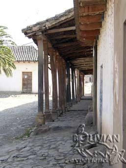 Roofed walkways in Pojo, Cochabamba, Bolivia