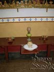 Convent St. Teresa - Skull and ashes in the refectory - Reminder for the novices, that all shall turn into dust again, Potosi, Bolivia