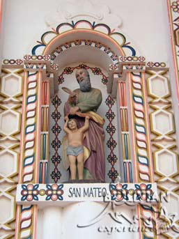 San Ignacio Jesuit Church - detail of one of the statues in the church, Chiquitania, Santa Cruz, Bolivia
