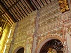 San Ignacio Jesuit Church - detail of the walls and ceiling, Chiquitania, Santa Cruz, Bolivia