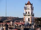 View of the Cathedral tower over the Sucre's rooftops, Sucre, Chuquisaca, Bolivia