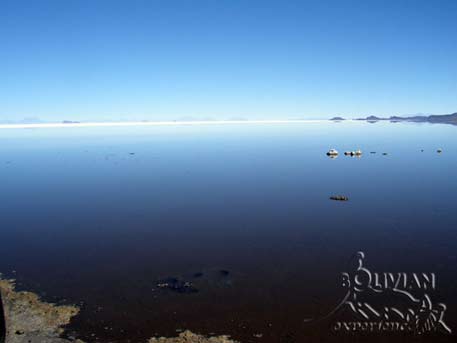 Remnants of summer flooding of the Salar de Uyuni, Bolivia