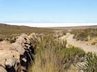 First glimpses of Salar de Uyuni, arriving via the northern access road passing through Salinas de Garci-Mendoza, Salar de Uyuni, Potosi, Bolivia