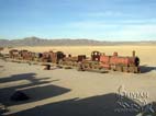 Train Cemetery in the middle of Altiplano, in the vicinity of the town of Uyuni, Salar de Uyuni, Potosi, Bolivia
