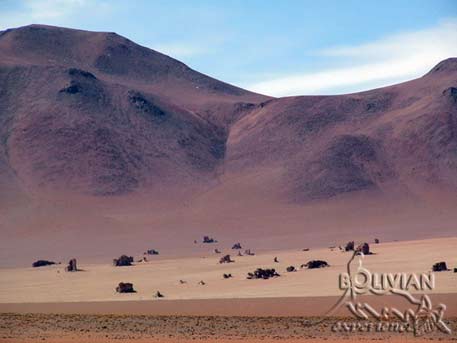 Rock formations at the Dali’s Plain, Siloli (Dalí) Desert, Eduardo Avaroa National Reserve, Eduardo Avaroa National Reserve, Sud Lipez, Bolivia, Eduardo Avaroa National Reserve, Sud Lipez, Bolivia