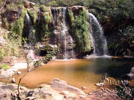 La Cueva Waterfalls near the southern boundary of the Park, Amboro National Park, Santa Cruz, Bolivia