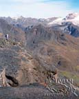 Views of Cordillera Real from the Apacheta Chucura pass (4880 m 16010 f) , Cotapata National Park, La Paz, Bolivia